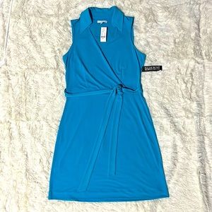 New York & Company Teal Mini Dress